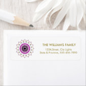 Mandala Damask Yoga Meditation Return Labels (Insitu)