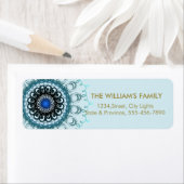 Mandala Damask Yoga Meditation Return Labels (Insitu)
