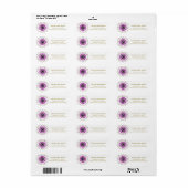 Mandala Damask Yoga Meditation Return Labels (Full Sheet)