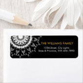 Mandala Damask Yoga Meditation Return Labels (Insitu)