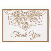 Mandala Dank u Bruin Boho Indiase moderne bruiloft (Voorkant Horizontaal)