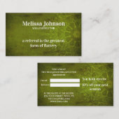 Mandala Dark Green Yoga Meditation Refer een vrien Aanbevelingskaartje (Voorkant / Achterkant)