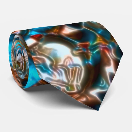 Mandala dat lijkt op een krater in heldere kleuren stropdas (Opgerold)