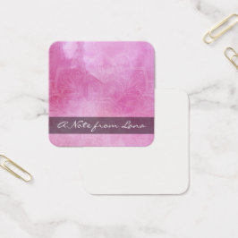 Mandala & de Roze Uiterst kleine Nota Artsy van de Vierkante Visitekaartjes