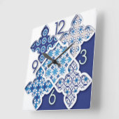 Mandala Deco-stijl Vierkante Klok (Hoek)