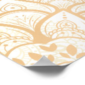 Mandala decor danst Indiaas paar mehndi sangeet Poster (Hoek)