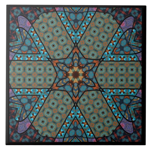 Mandala decoratie tegeltje (Voorkant)