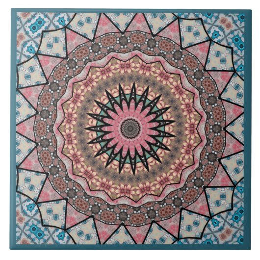 Mandala decoratie tegeltje (Voorkant)