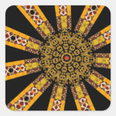 Mandala decoratie vierkante sticker (Voorkant)