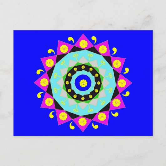 Mandala:Decoratief Briefkaart (Voorkant)