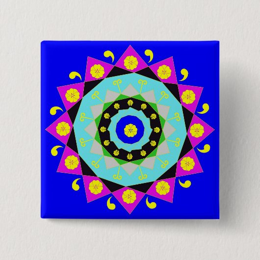Mandala:Decoratieve Button (Voorkant)