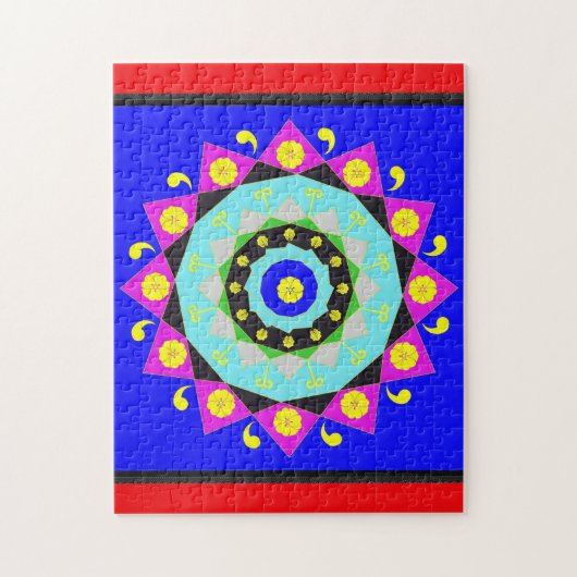 Mandala:Decoratieve puzzle Legpuzzel (Verticaal)