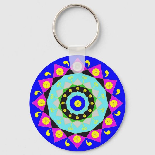 Mandala:Decoratieve Sleutelhanger (Voorkant)