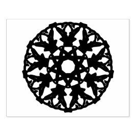 Mandala- dekoratives Muster in Rund Rubberstempel
