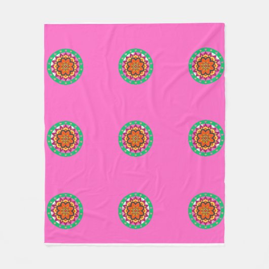 Mandala design blanket fleece deken (Voorkant)