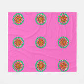 Mandala design blanket fleece deken (Voorkant (Horizontaal))
