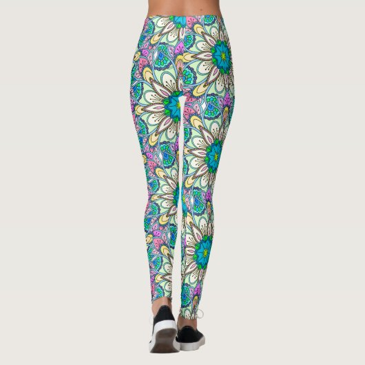 Mandala Design, Bloemkracht! Leggings (Achterkant)