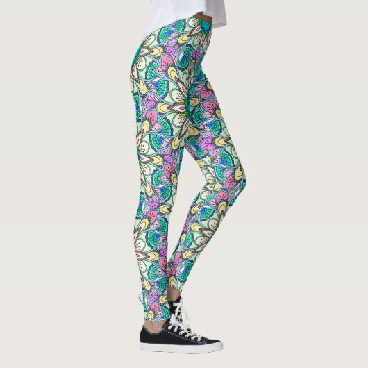 Mandala Design, Bloemkracht! Leggings (Rechts)