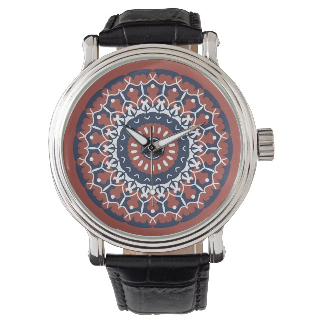Mandala design horloge (Voorkant)