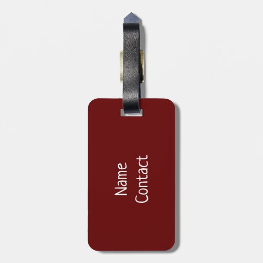 Mandala design — Indische bruine Bagagelabel (Achterkant verticaal)