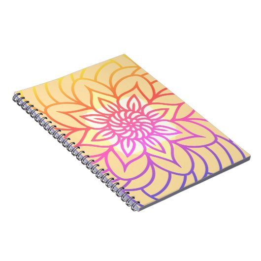 Mandala Design Lichte kleur Notitieboek (Rechterzijde)