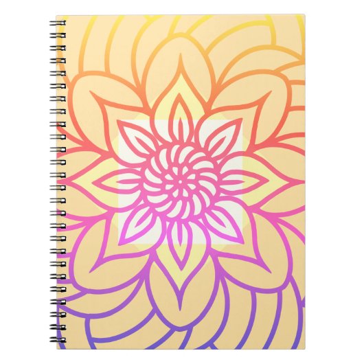 Mandala Design Lichte kleur Notitieboek (Voorkant)