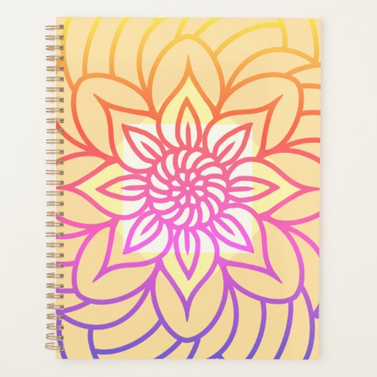 Mandala Design Lichte kleur Planner (Voorkant)