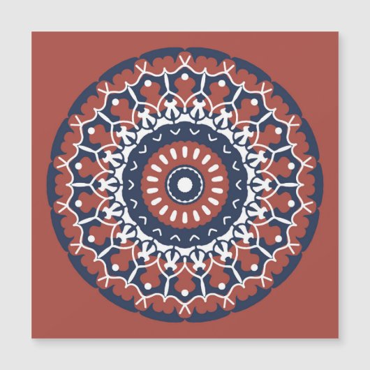 Mandala Design Magnetische Kaart Uitnodiging (Voorkant)
