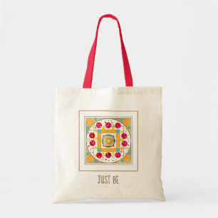 Mandala Design met aangepaste typografie Tote Bag