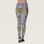 Mandala Design, Neon Flower Power! Leggings (Achterkant)