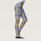 Mandala Design, Neon Flower Power! Leggings (Rechts)
