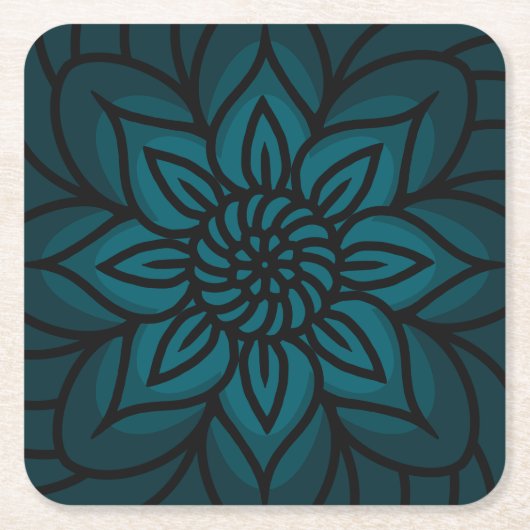 Mandala Design Paper Coaster Kartonnen Onderzetters (Voorkant)