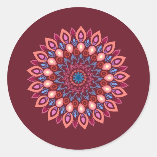 mandala design sticker  (Voorkant)