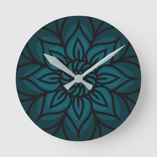 Mandala Design Wall Clock Ronde Klok (Voorkant)