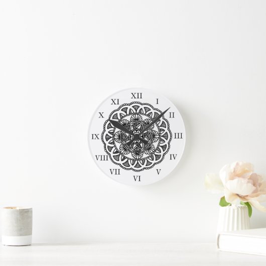 Mandala Design Wall Clock Ronde Klok (Huis)