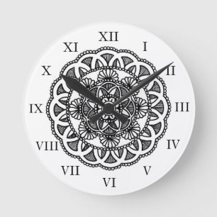 Mandala Design Wall Clock Ronde Klok