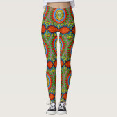 MANDALA DESIGNER COLLAGE (kleinschalig) Leggings (Voorkant)