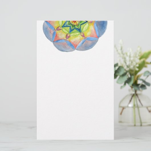 Mandala Detail Mooie Stationery Briefpapier (Staand voorkant)