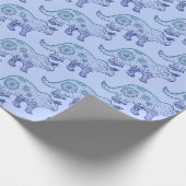 Mandala Dinosaur, Dino Vector Kunstwerkpapier Cadeaupapier (Hoek)