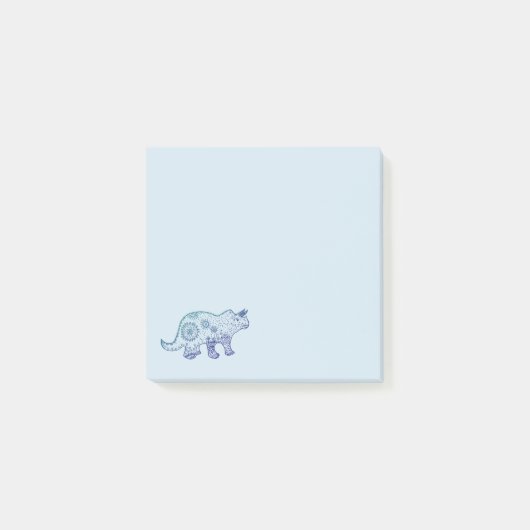 Mandala Dinosaur Kunst Post-it® Notities Notes (Voorkant)