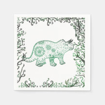 Mandala Dinosaur Papieren Servetten