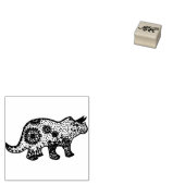 Mandala dinosaur Wood Art Stamp Rubberstempel (Gestempeld)