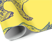 Mandala Dinosaur Wrapping Paper Cadeaupapier (Rol Hoek)