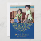 Mandala Diwali-Wenskaart - Aangepaste kleur Kaart (Voorkant)