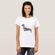 Mandala Dog Basic T-shirt, Wit