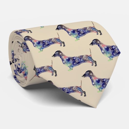 Mandala Dog, Stropdas Dachshund (Opgerold)