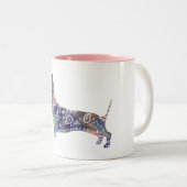 Mandala Dog Two-Tone Mok (Voorkant rechts)