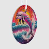 Mandala Dolphin Acrylic Ornament (voorkant)