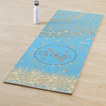 Mandala doorsturen met Gold Stars op Turquoise