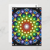 Mandala Dot Fractal Retro Hippie Trippy Stippen Briefkaart (Voorkant / Achterkant)